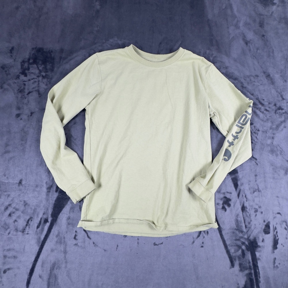 Carhartt Graphic T-Shirt Womens S Green Long Sleeve Logo TK0231-W